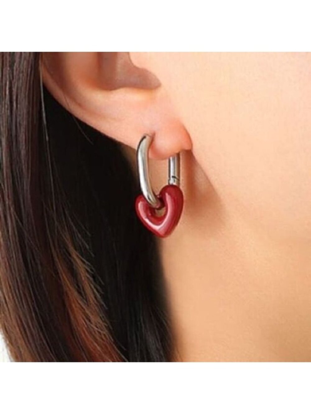 Heart hoop Earrings M1263